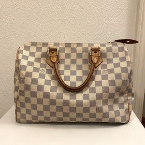 Authentic Louis Vuitton Damier Azur Speedy 30